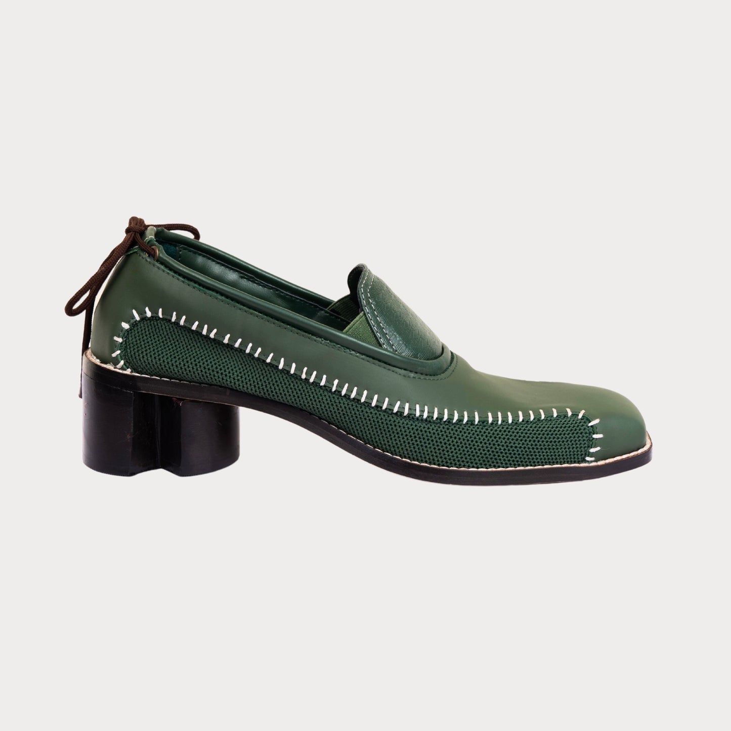 Elaichi Boot in Olive with 2-inch heel by Suvaa