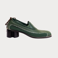 Elaichi Boot in Olive with 2-inch heel by Suvaa