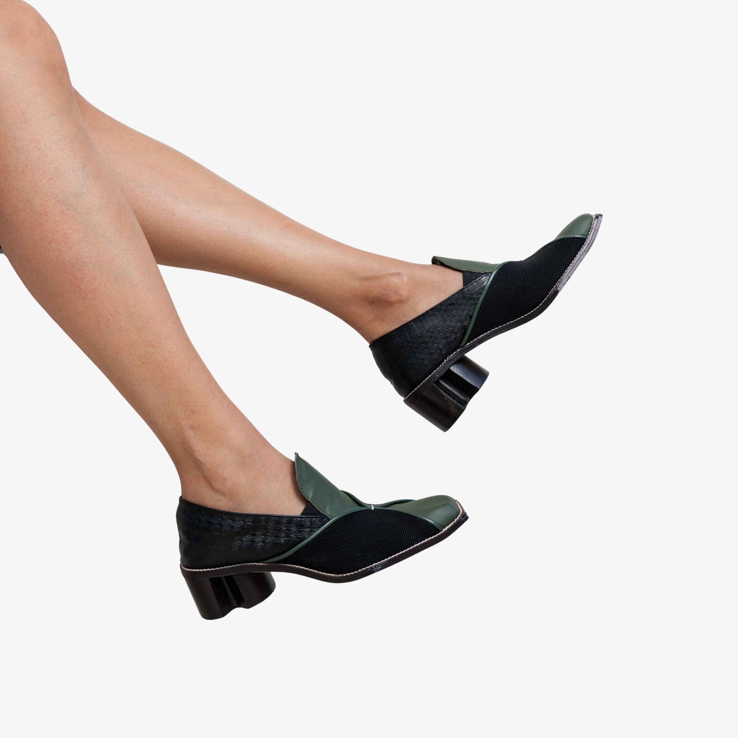 Suvaa Bootie in Olive with 2-inch heel by Suvaa