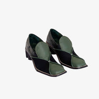 Suvaa Bootie in Olive with 2-inch heel by Suvaa