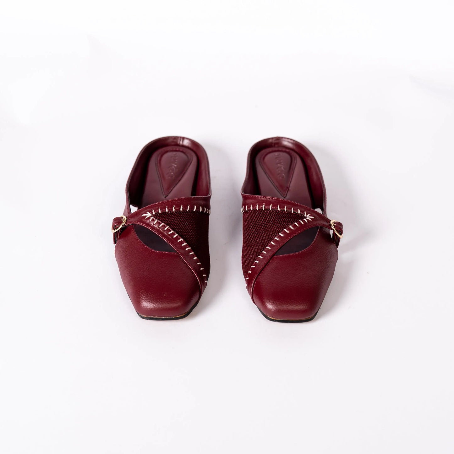 Begum Mule in Burgundy with 1/2-inch heel by Suvaa
