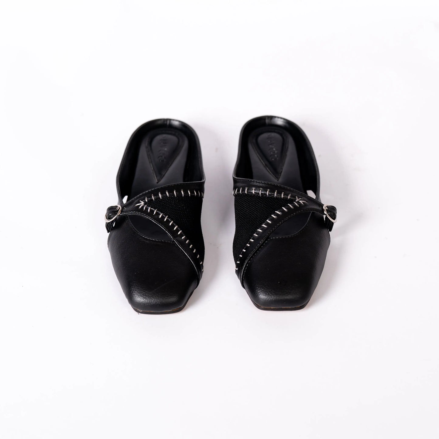 Begum Mule in Black with 1/2-inch heel by Suvaa