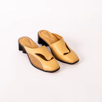 Begum Mule in Honey Beige with 2-inch heel by Suvaa