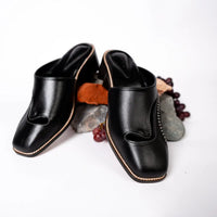 Begum Mule in Black with 2-inch heel by Suvaa