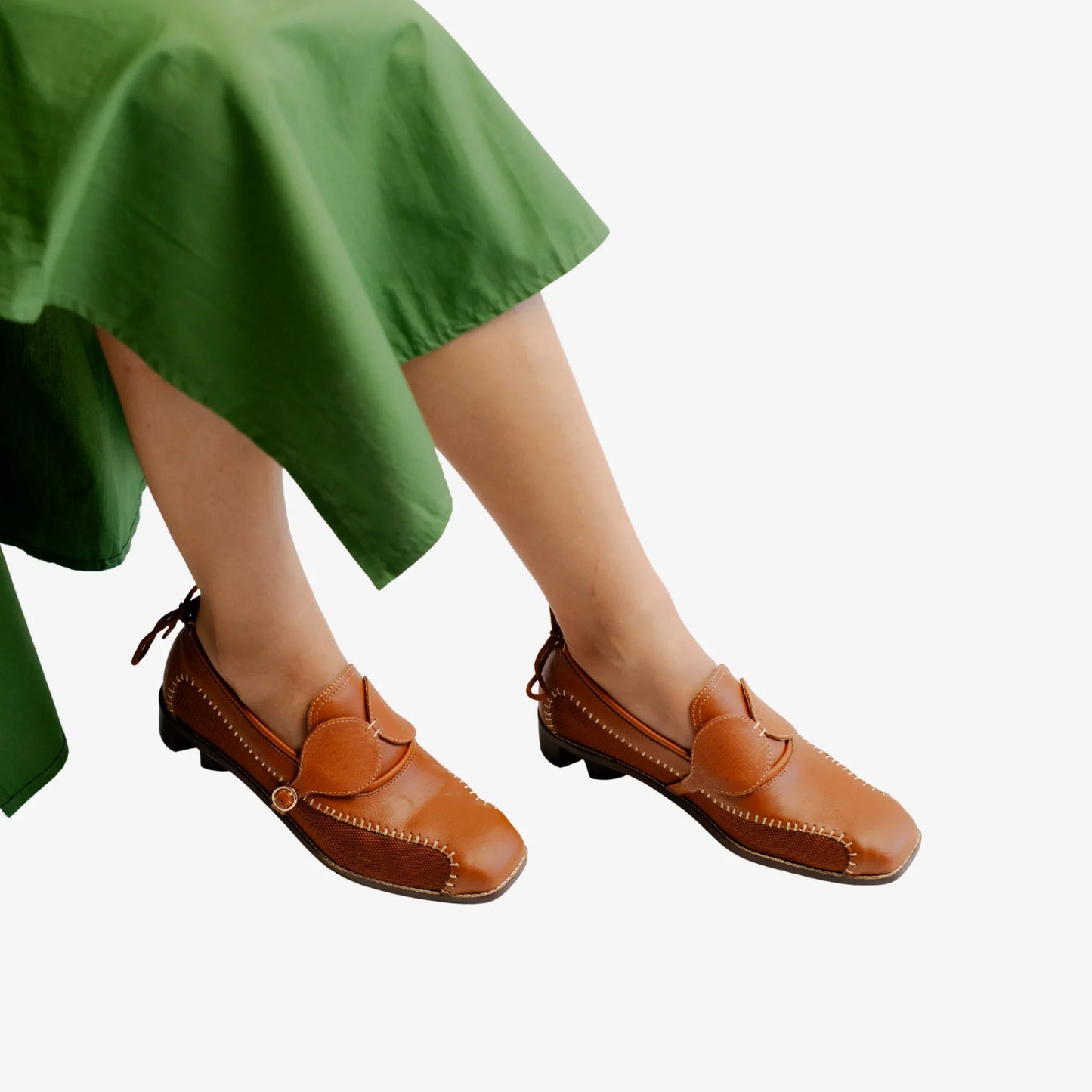 Elaichi Boot in Tan with 1-inch heel by Suvaa