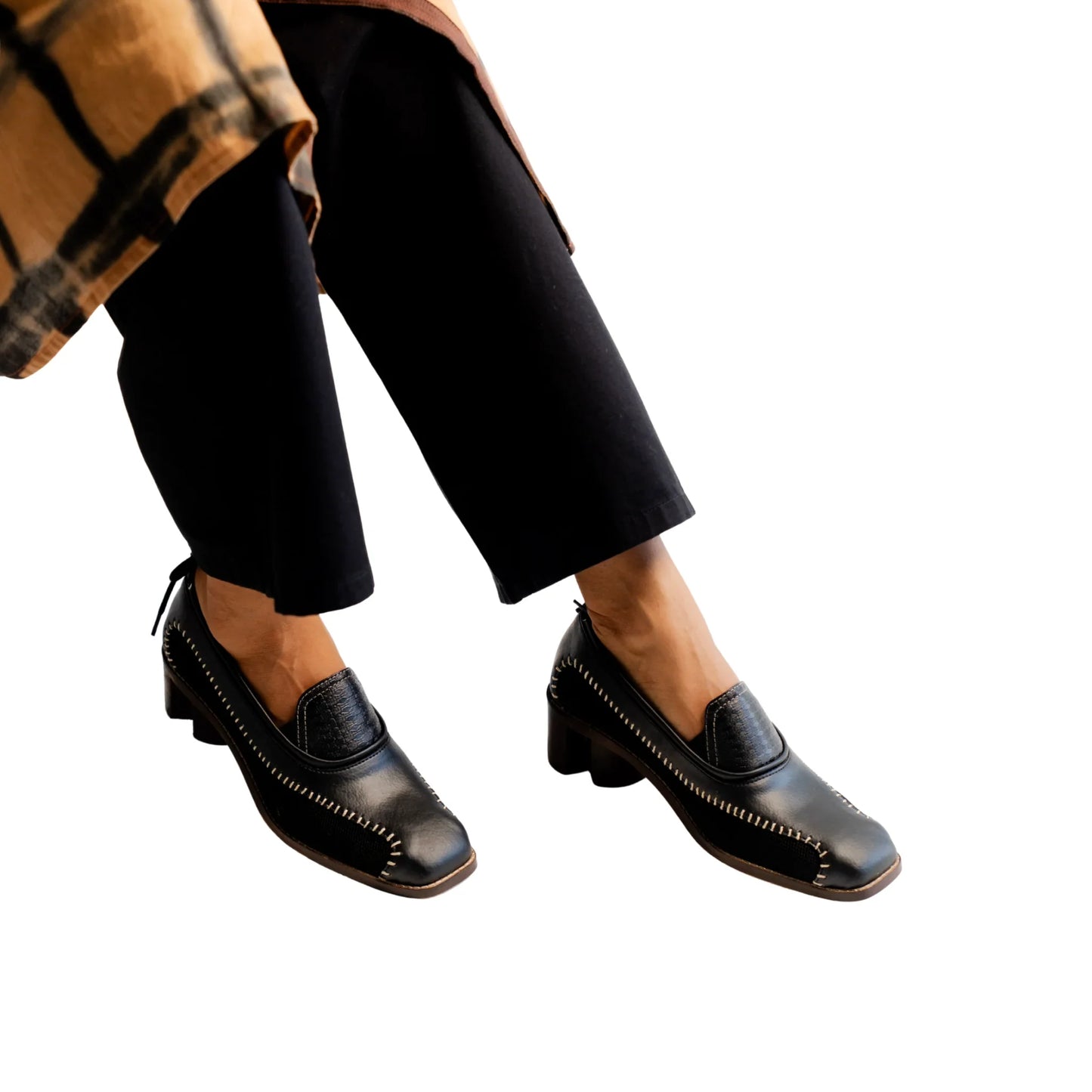 Elaichi Boot in Black with 2-inch heel by Suvaa