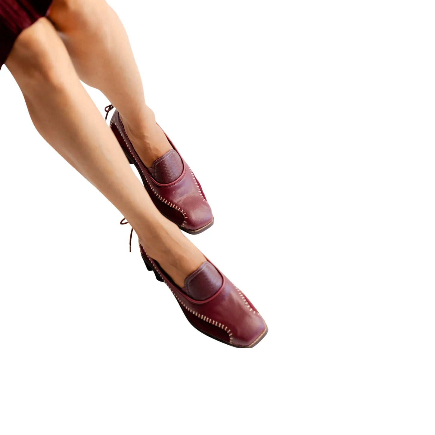 Elaichi Boot in Burgundy with 2-inch heel by Suvaa