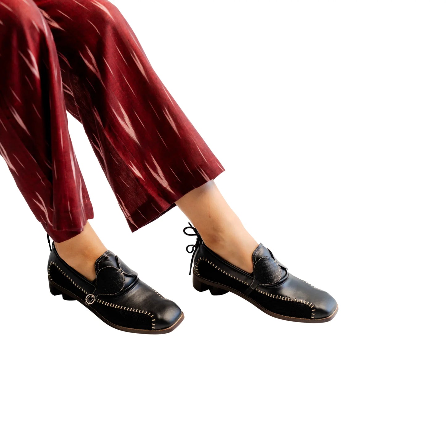 Elaichi Boot in Black with 1-inch heel by Suvaa