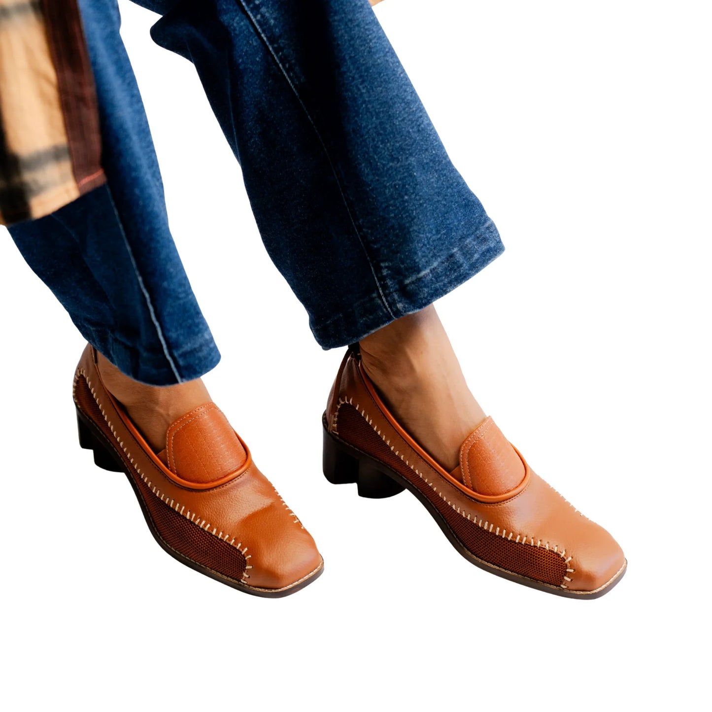 Elaichi Boot in Tan with 2-inch heel by Suvaa